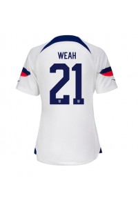 Fotbalové Dres Spojené státy Timothy Weah #21 Dámské Domácí Oblečení MS 2022 Krátký Rukáv